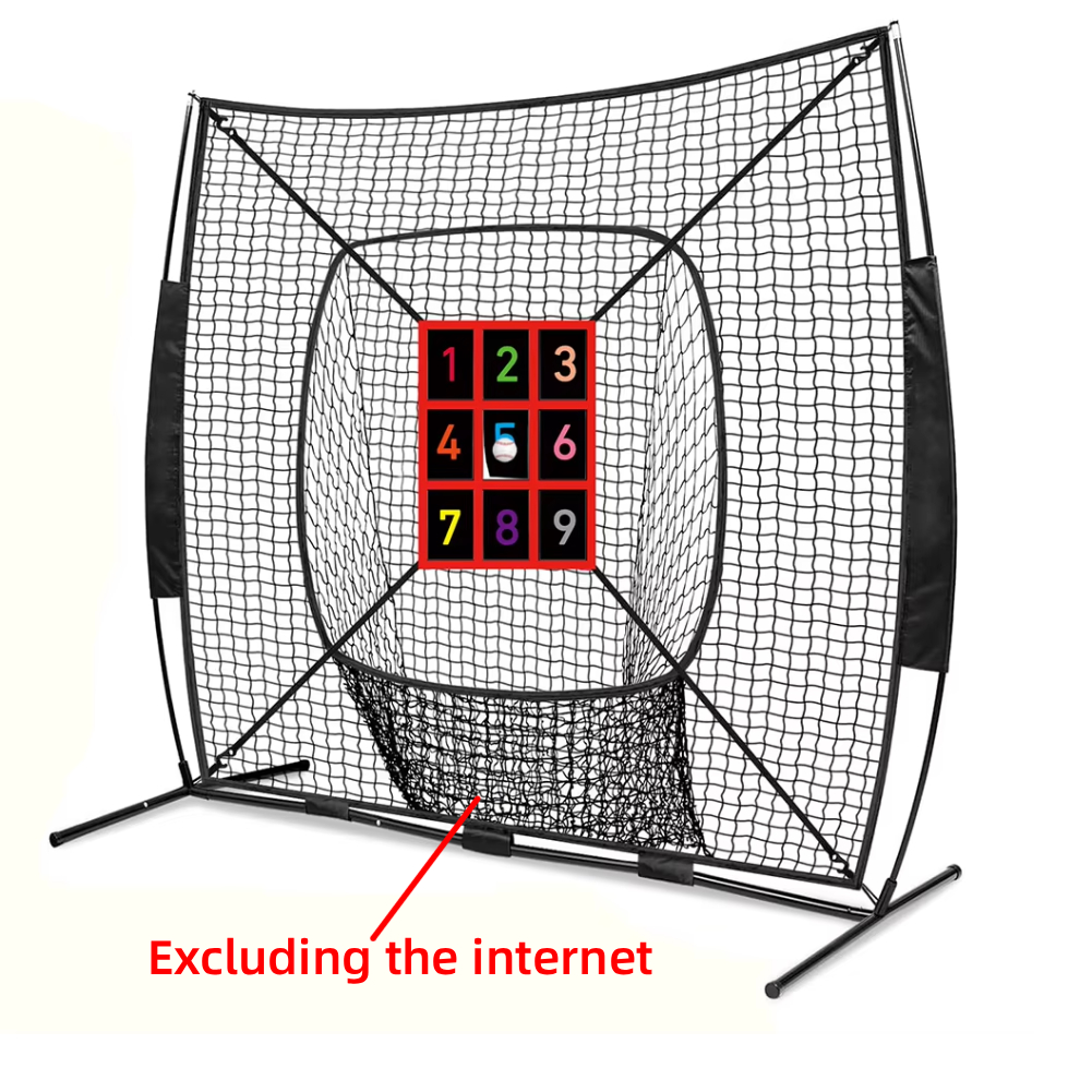 Practice Net Hitting - 9-Section Numbered Strike Zone Trainer (No