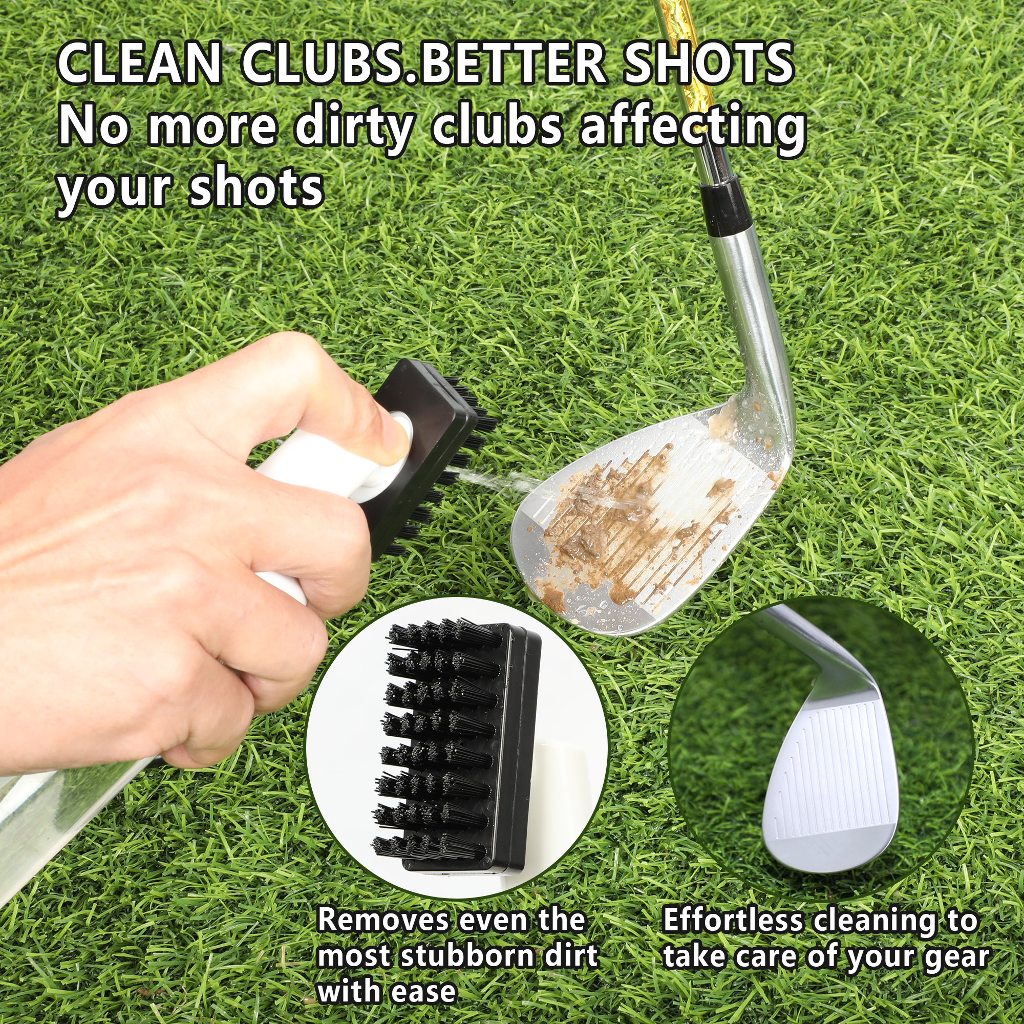 Golf Club Cleaner Brush Spray  – Golf Equipment Wholesale recenzja i cena