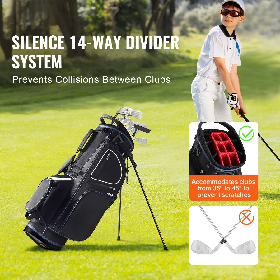 Golf Cart Bag with 14 Way Orga – Golf Bag Stand Cart recenzja i cena