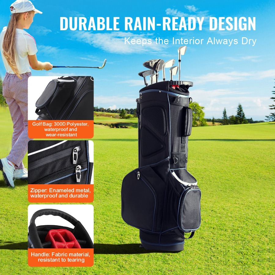 Golf Cart Bag with 14 Way Orga – Golf Bag Stand Cart recenzja i cena