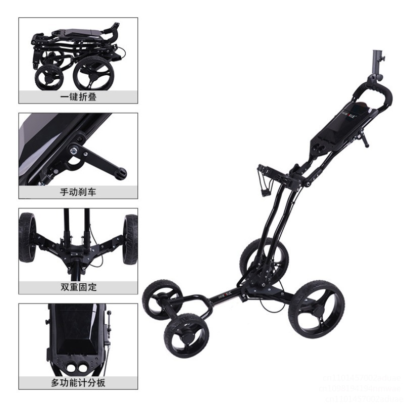 Golf Push Cart Swivel Foldable – Golf Bag Stand Cart recenzja i cena