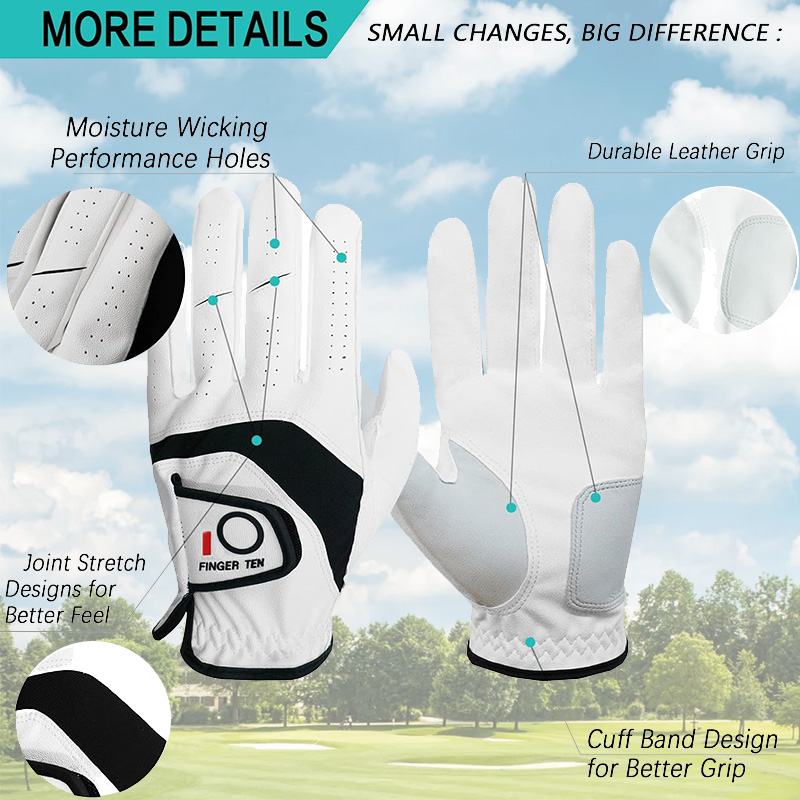 5 Pcs Golf Gloves Men Leather  – Golf Equipment Wholesale recenzja i cena