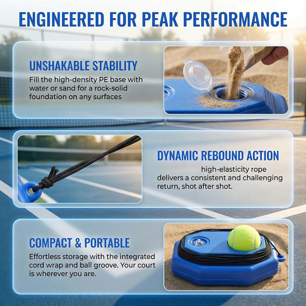 Portable Tennis Rebound Net -  – Practice Net Hitting recenzja i cena