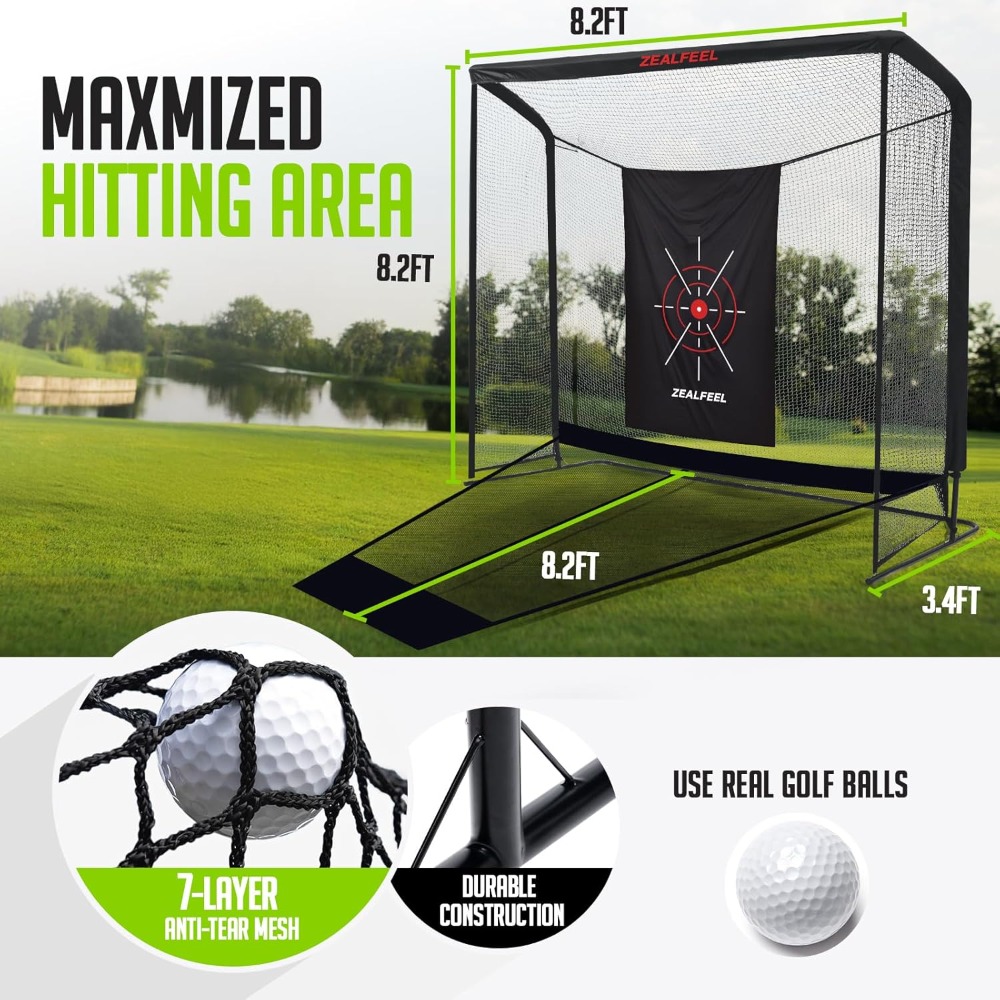 US Shipping 10x7ft 8x8ft Golf  – Practice Net Hitting recenzja i cena