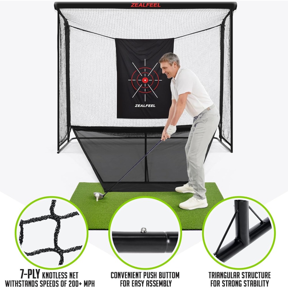 US Shipping 10x7ft 8x8ft Golf  – Practice Net Hitting recenzja i cena